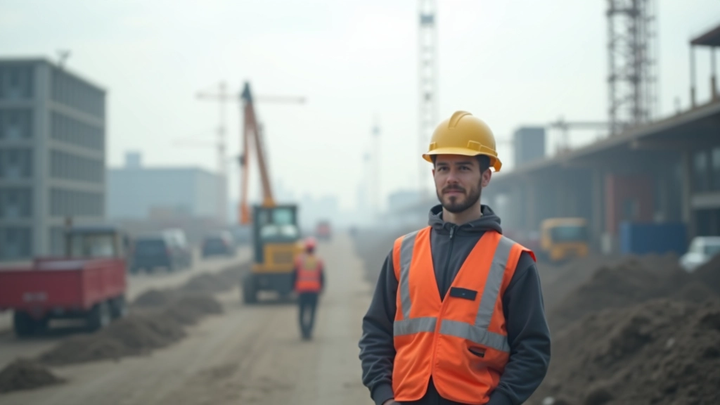 Baustelle mit modernem Infrastrukturprojekt zeigt wirtschaftliche Entwicklung und Investitionen