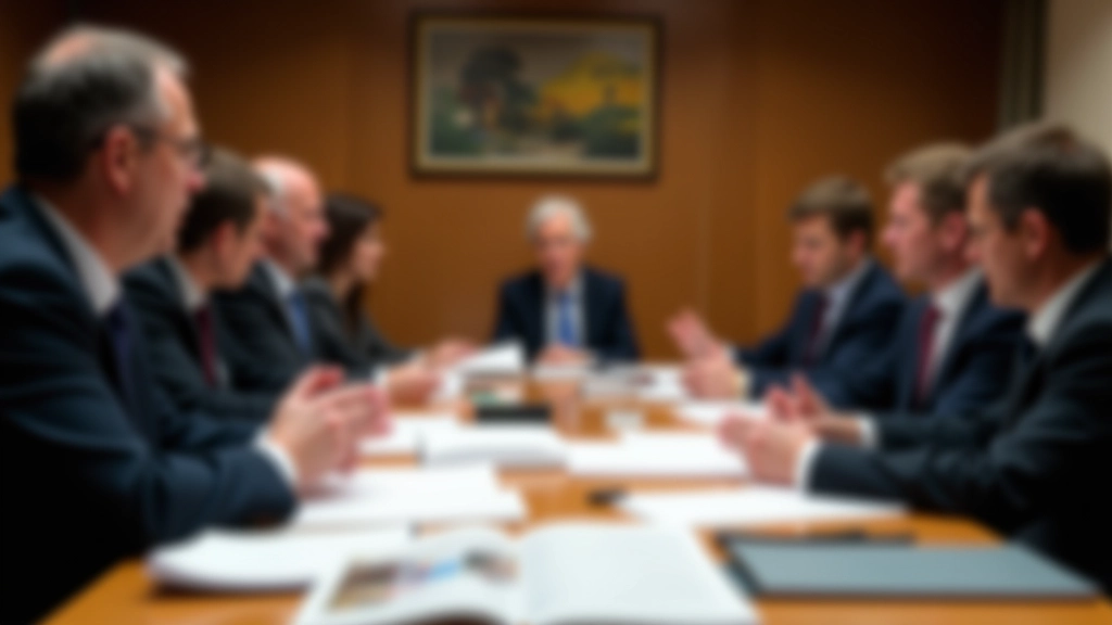 Stadtrat bei einer Sitzung mit Diskussion über Investitionspläne und Budgetverteilung