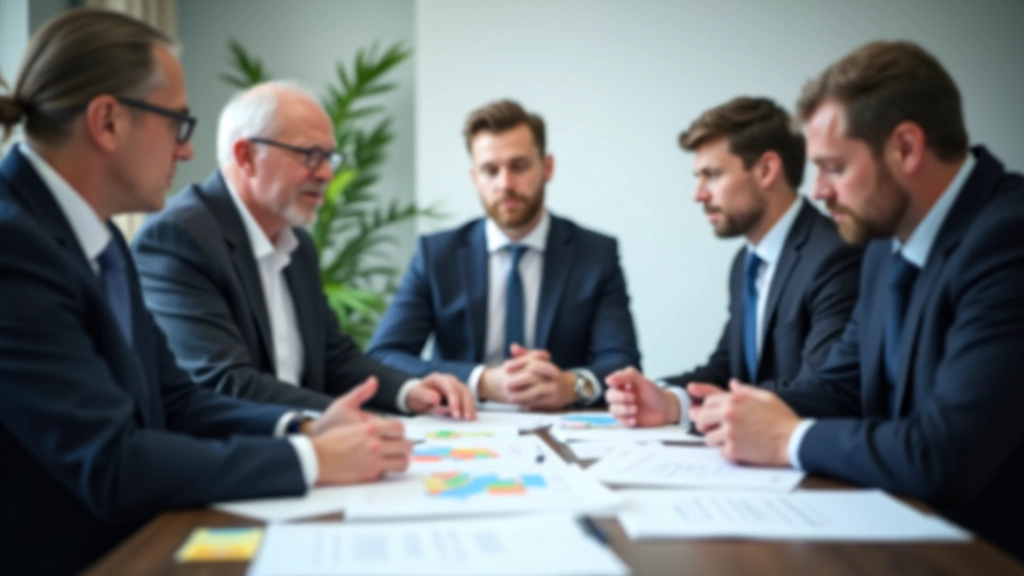 Team bei Strategiebesprechung